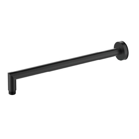 Curo Round Shower Arm L Shape 350mm Matte Black