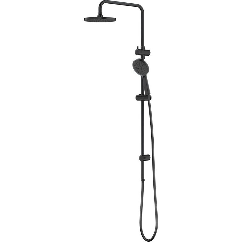 Krome Twin Shower Matte Black