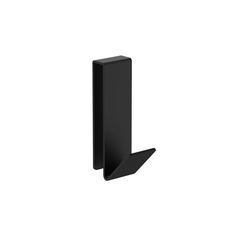 Square Shower Screen Hook - Matte Black