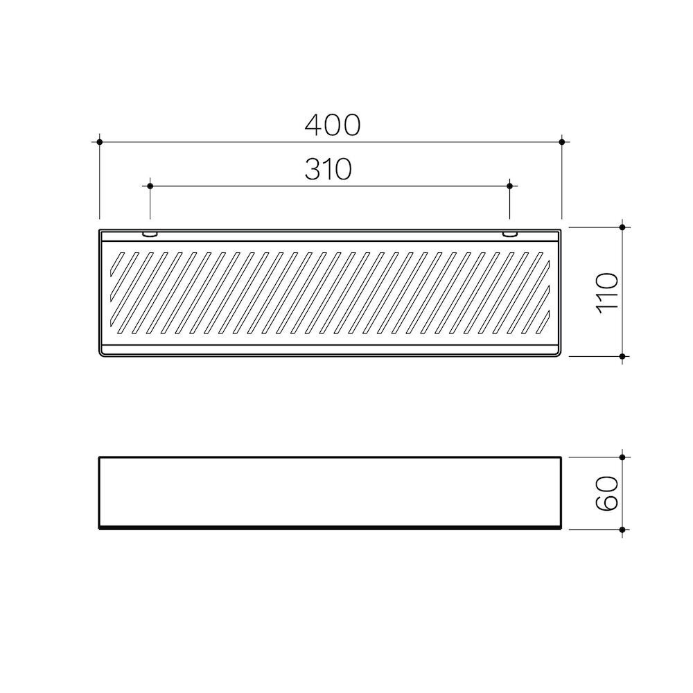 Clark Square Wall Caddy - Matte White