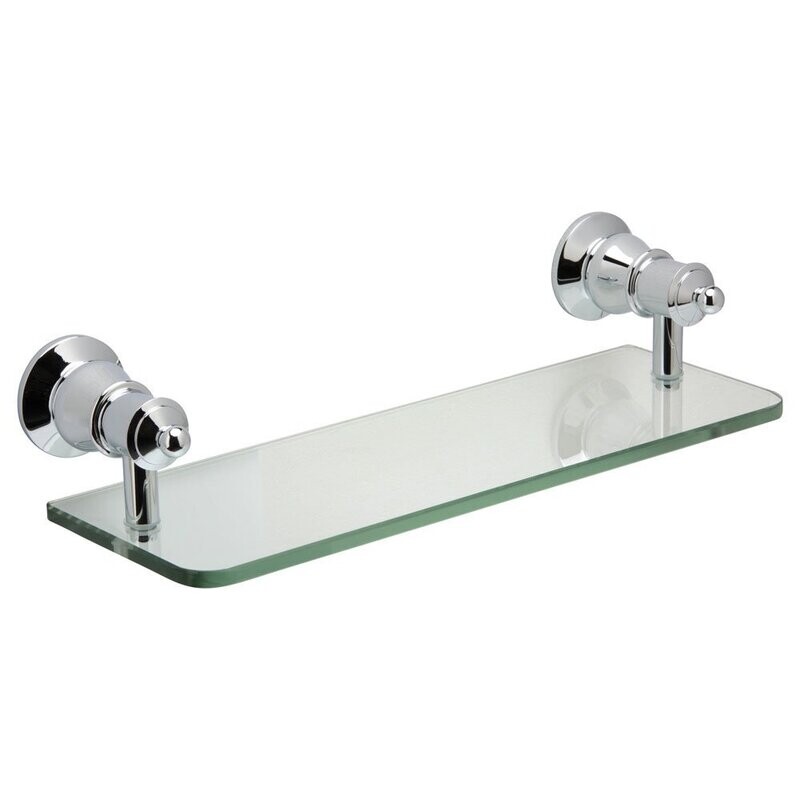 Lillian Glass Shelf Chrome