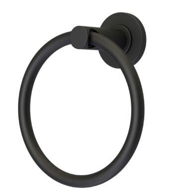 Master Rail Towel Ring Matt Black