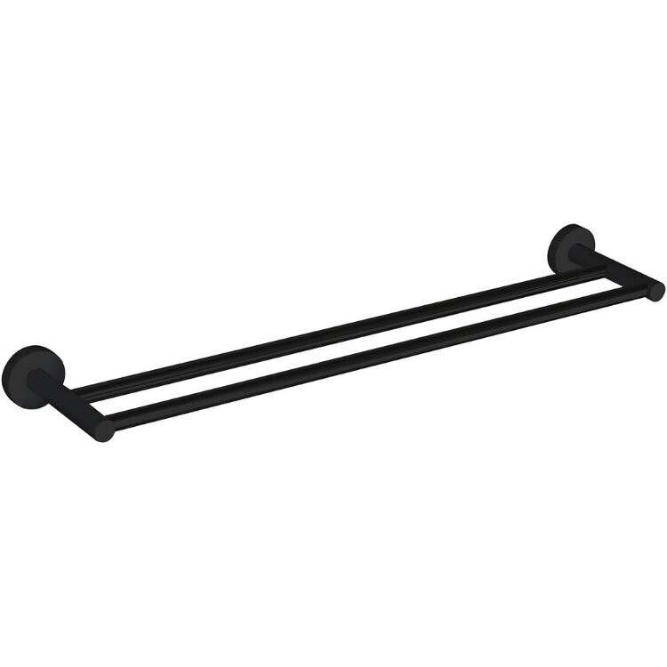 Hustle Double Towel Rail 800mm Matte Black