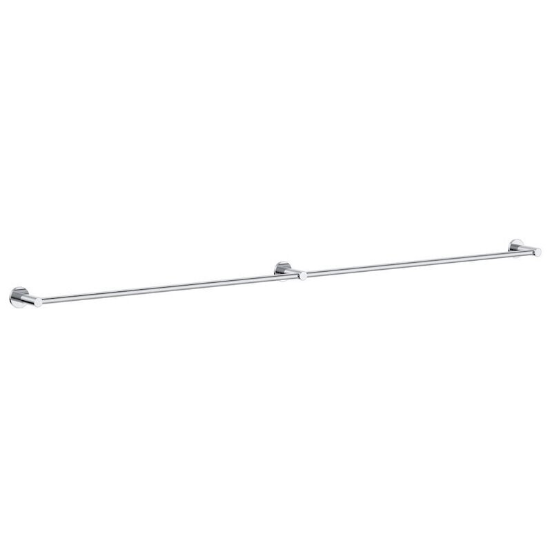 Clark Round Single Towel Rail 1200mm - Chrome