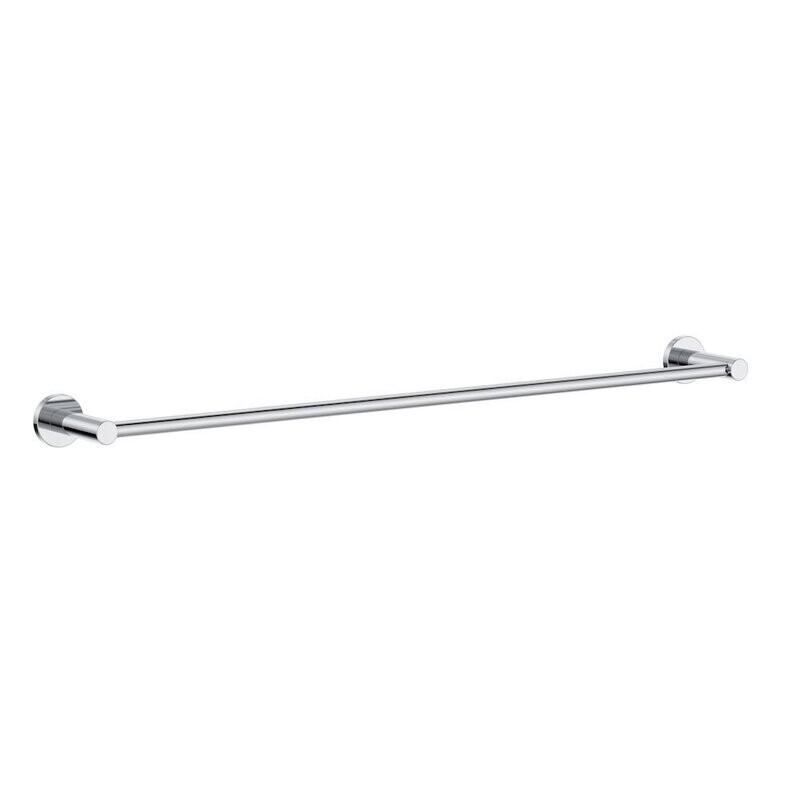 Clark Round Single Towel Rail 600mm - Chrome