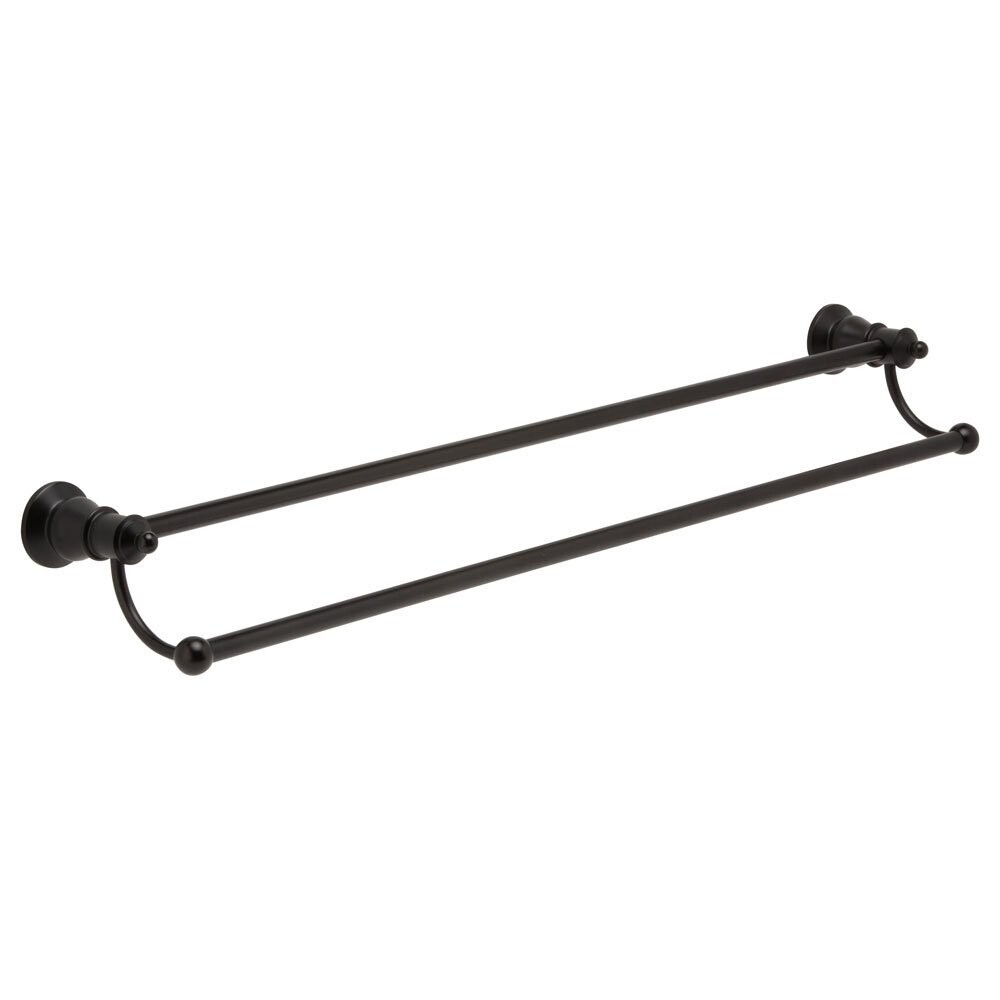 Lillian Double Towel Rail Matte Black