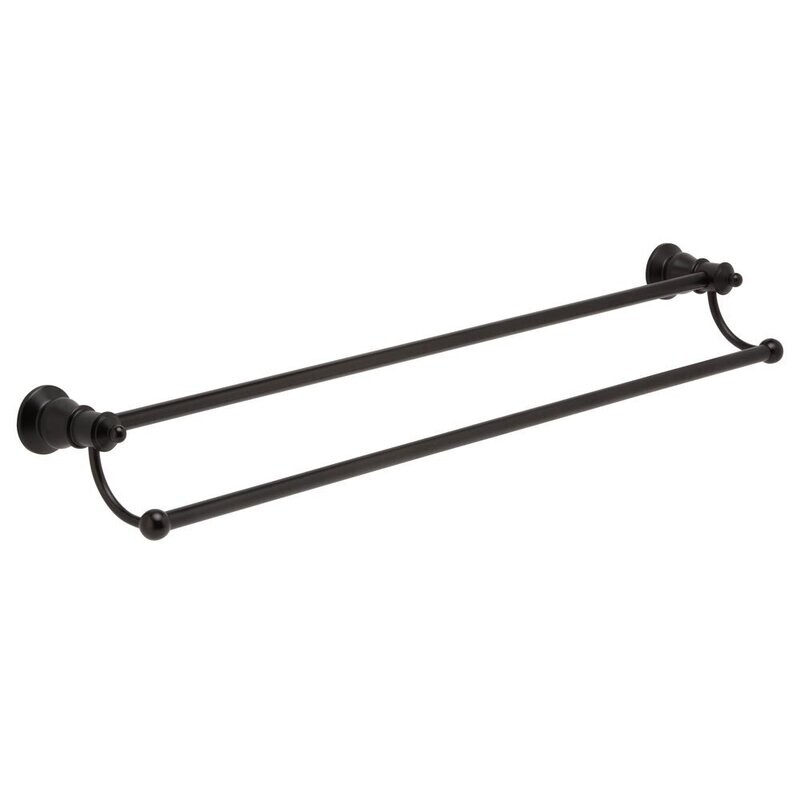 Lillian Double Towel Rail Matte Black
