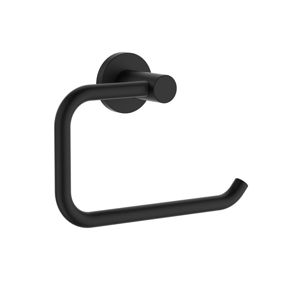 Clark Round Toilet Roll Holder Matte Black