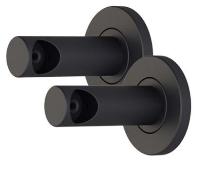 Master Rail Single End Pillars Matt Black