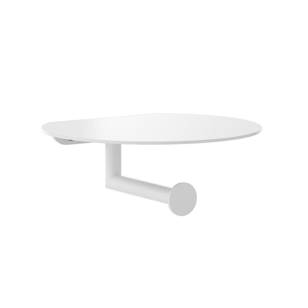 Clark Round Toilet Roll Holder With Shelf - Matte White