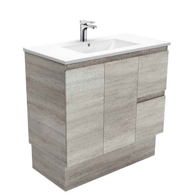 Dolce Industrial Edge 900mm Vanity with Kicker and Right Hand Drawers