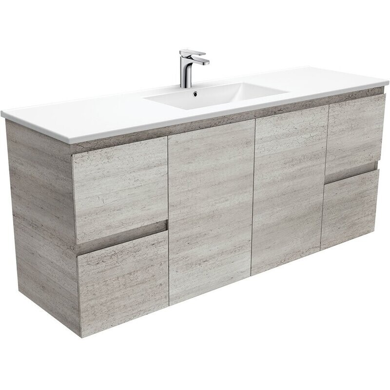 Dolce Industrial Edge 1500mm Wall Hung Vanity with 1 Bowl