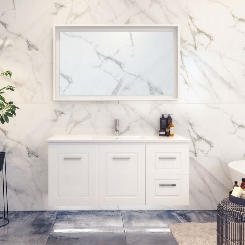 Nevada Classic 1200mm Wall Hung Vanity Alpha Ceramic Top