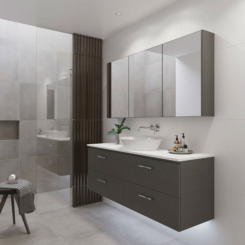 Nevada Plus 1500mm Wall Hung Vanity Meganite Top with Handles