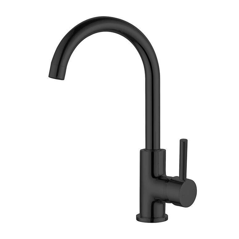 Dolce Gooseneck Kitchen Mixer Matte Black
