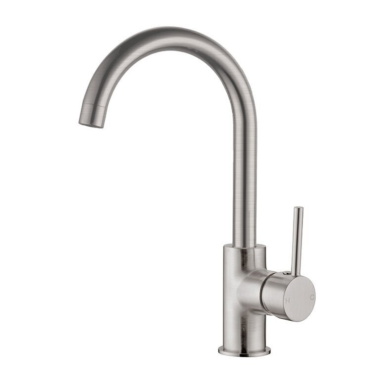 Dolce Gooseneck Kitchen Mixer Brushed Nickel