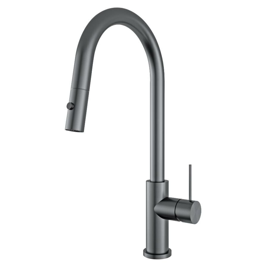 Mecca Pull Out Kitchen Sink Mixer Gun Metal