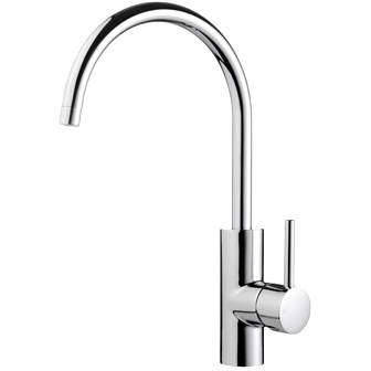 Medea Curved Gooseneck Sink Mixer