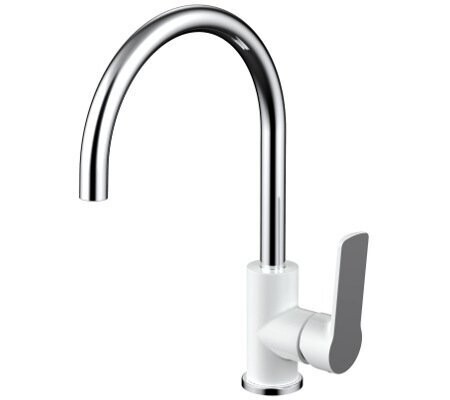 Akemi Sink Mixer White & Chrome