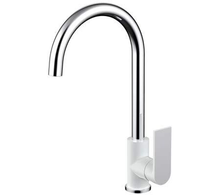 Kiato Sink Mixer White & Chrome