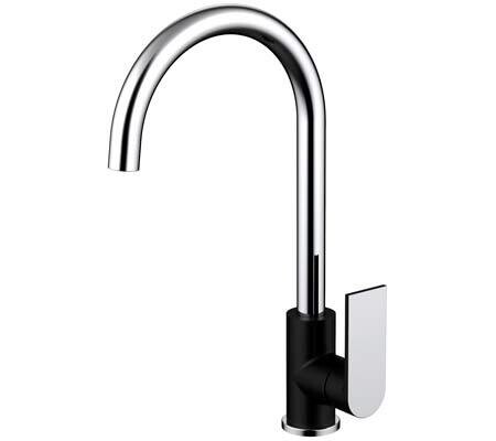 Kiato Sink Mixer Black & Chrome