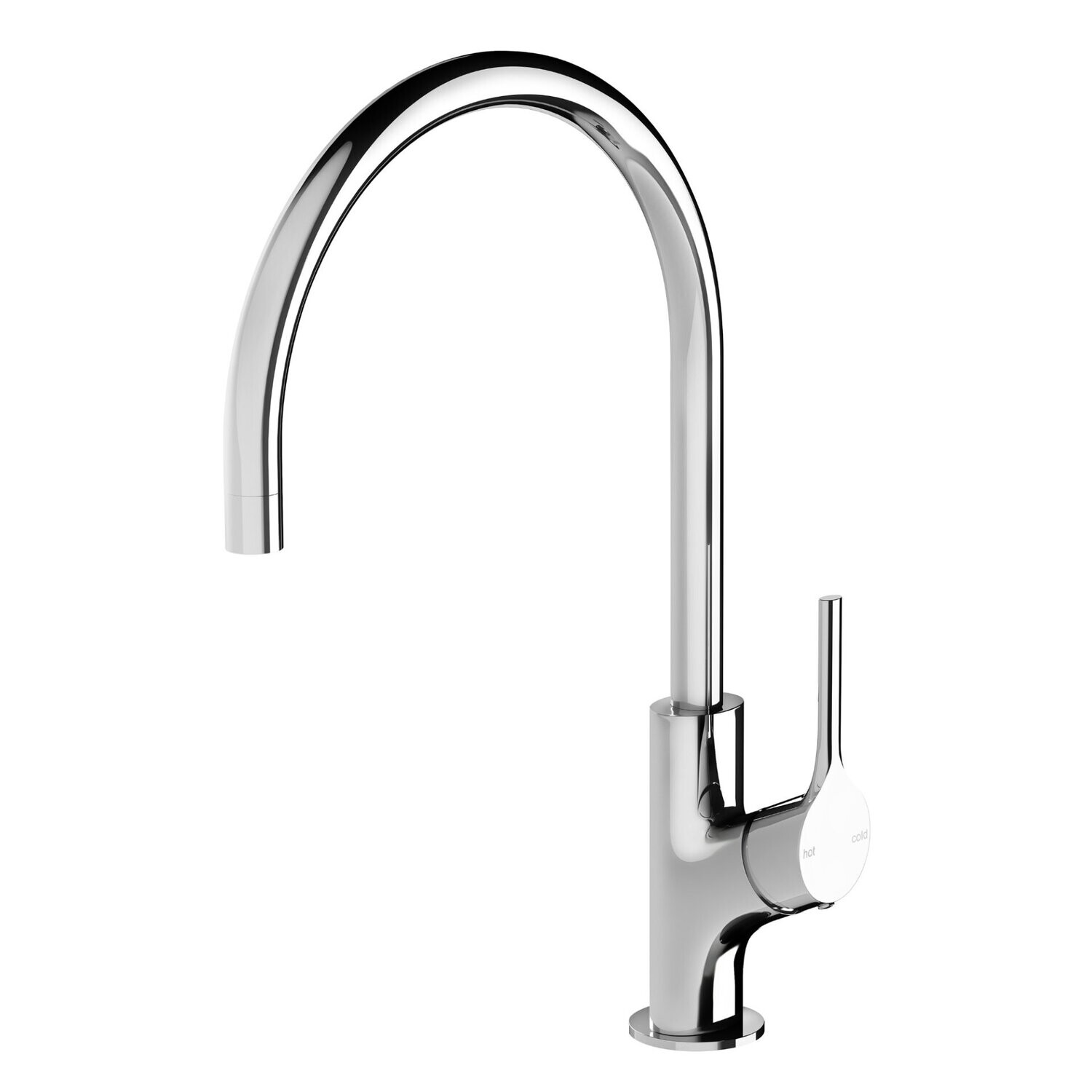 Vivid Slimline Oval Sink Mixer 220mm Gooseneck Chrome