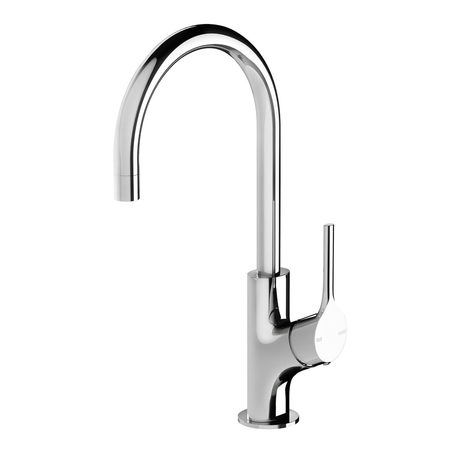 Vivid Slimline Oval Sink Mixer 160mm Gooseneck Chrome