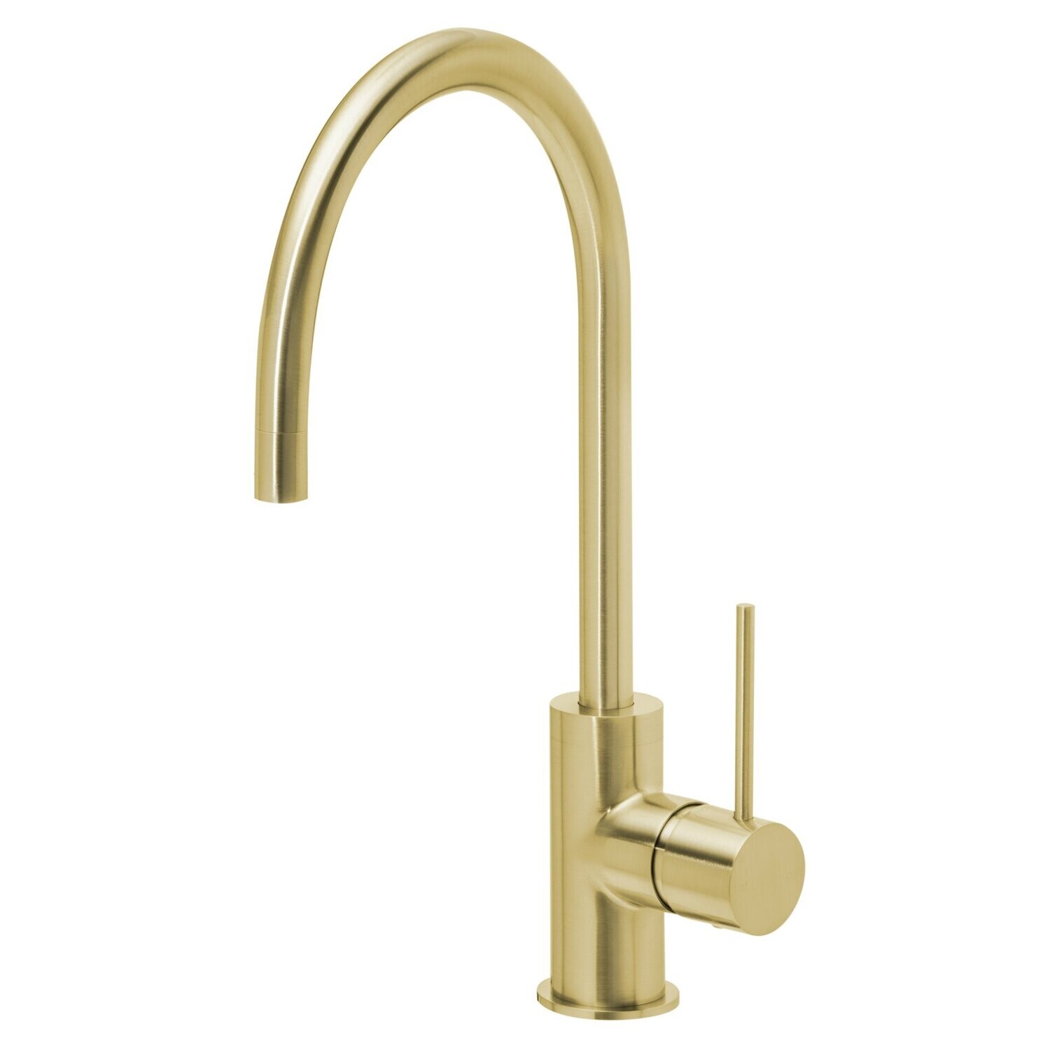 Vivid Slimline Side Lever Sink Mixer 220mm Brushed Gold
