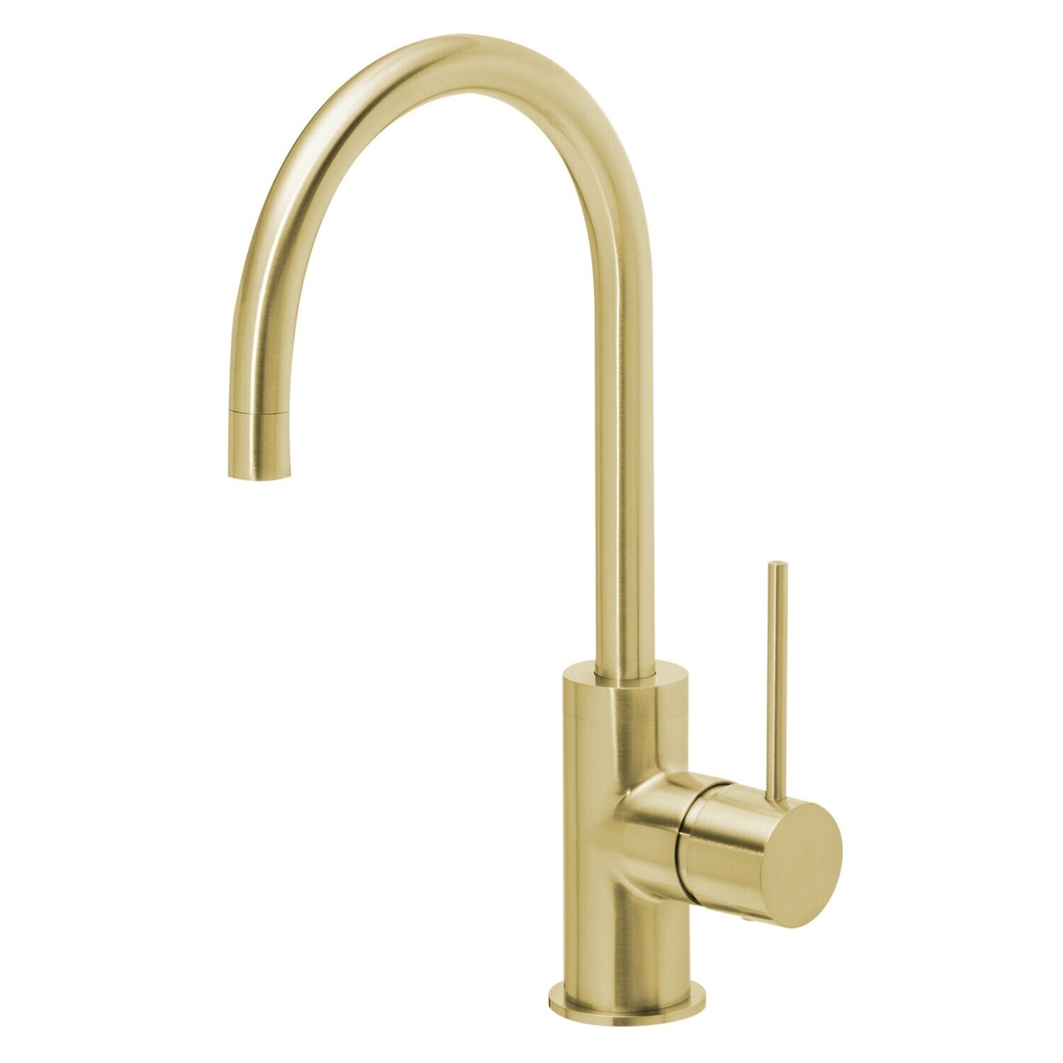 Vivid Slimline Side Lever Sink Mixer 160mm Brushed Gold