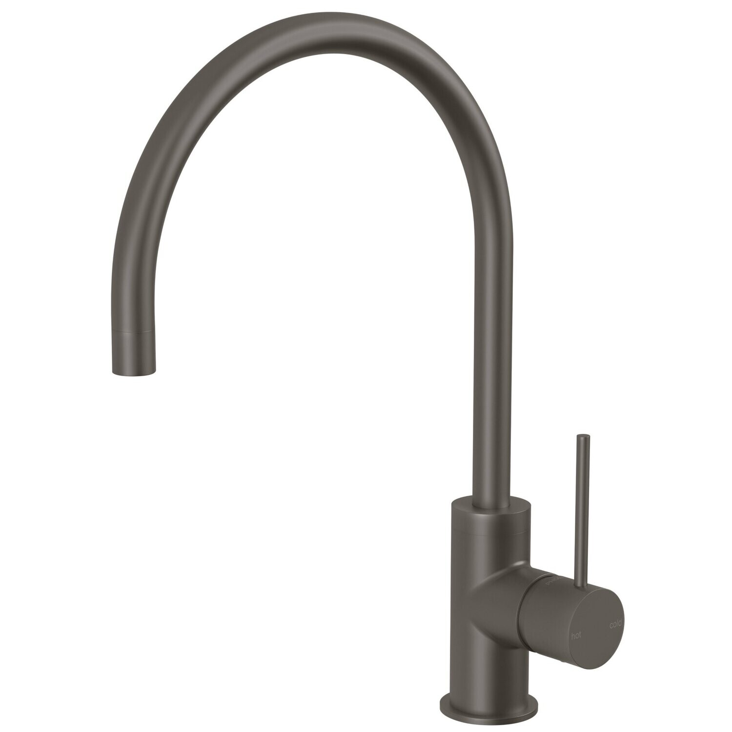 Vivid Slimline Side Lever Sink Mixer 220mm Gun Metal