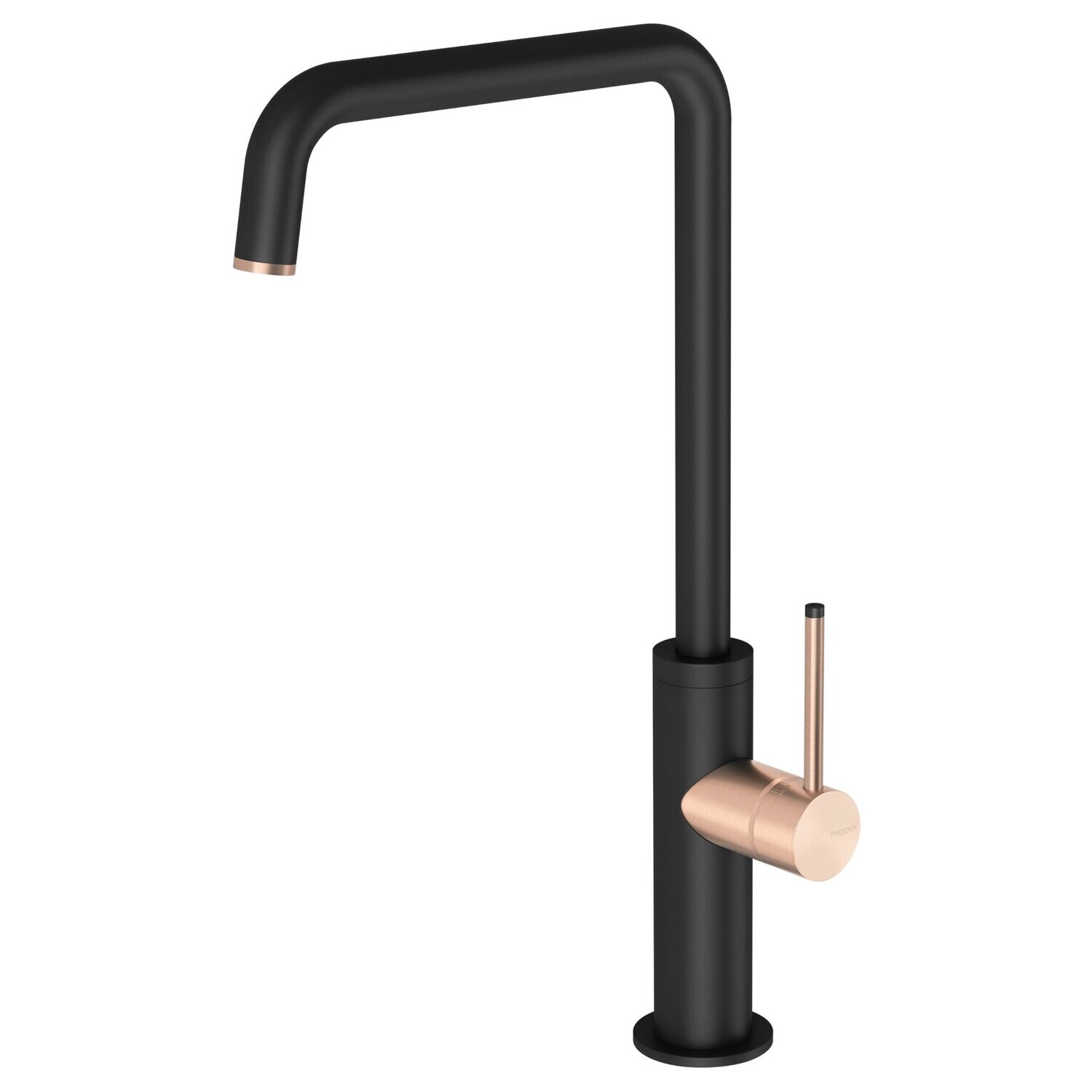 Toi Sink Mixer 180mm Squareline Matte Black/Rose Gold
