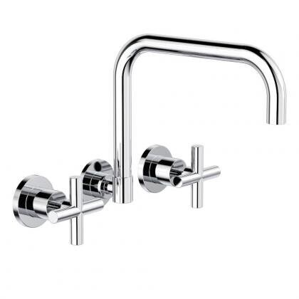Clark Cross Wall Sink Set Chrome