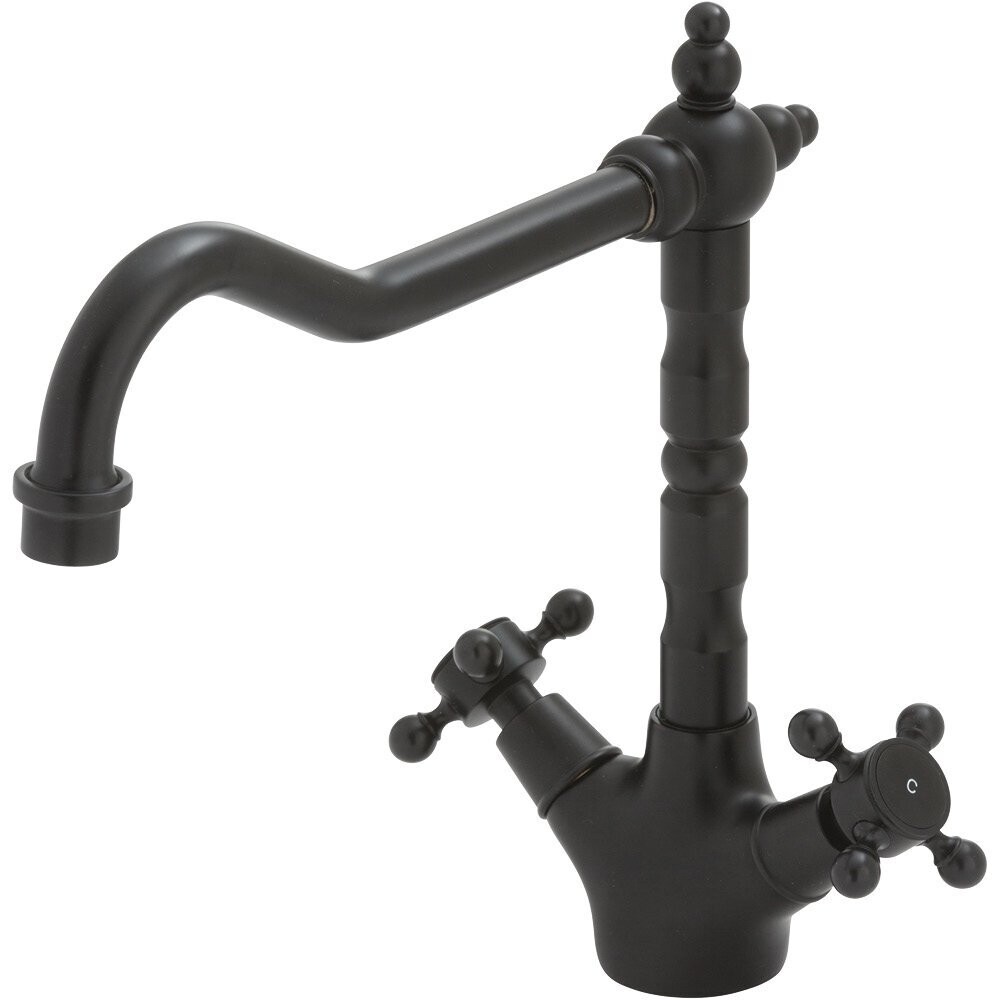 Lillian Shepherds Crook Sink Mixer Matte Black