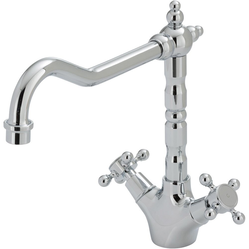 Lillian Shepherds Crook Sink Mixer Chrome