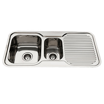 NuGleam One and a Half Bowl Sink With Drainer