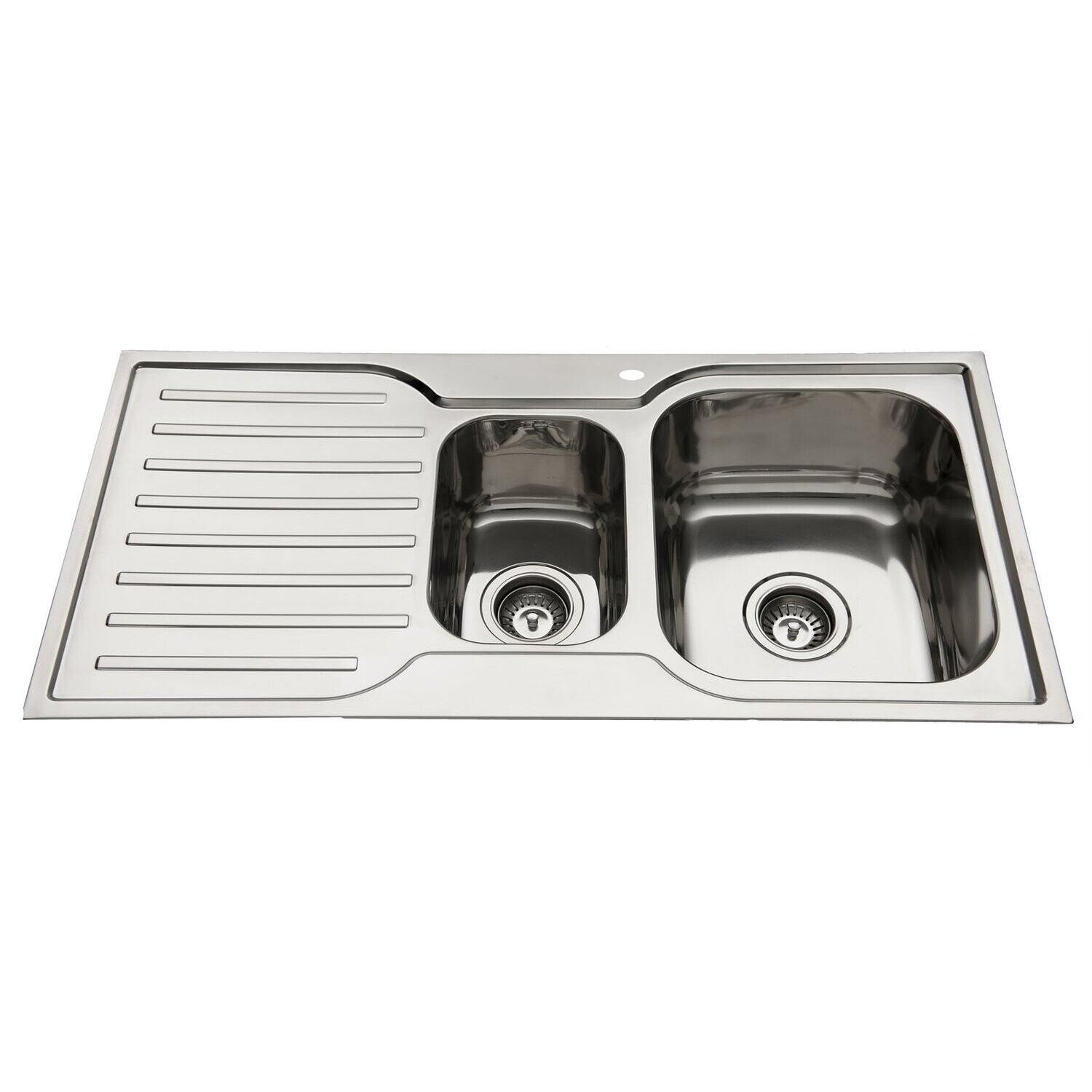 Squareline Right Hand One and a Half Bowl Sink With Drainer