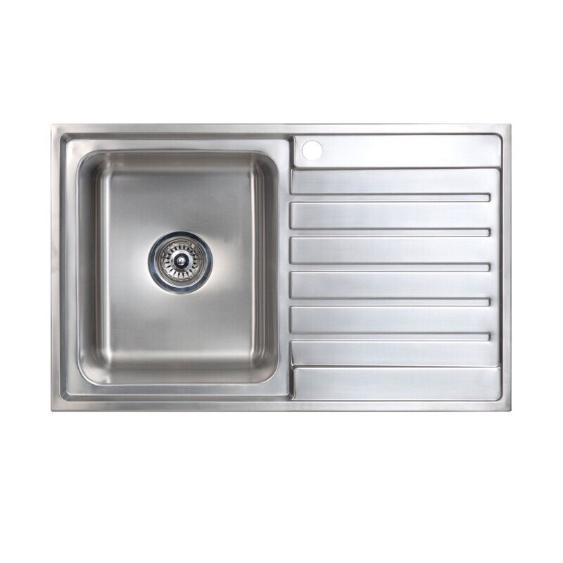 Kubic 100 Left Hand Bowl Sink With Drainer and 1 Taphole