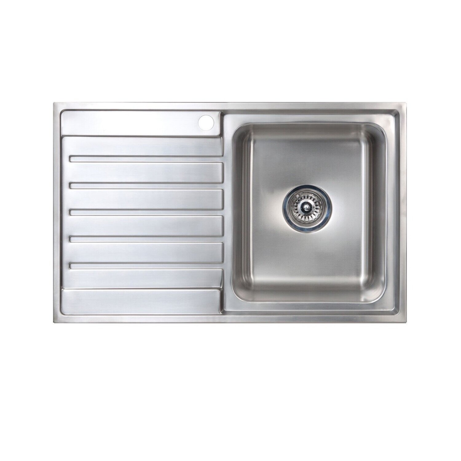 Kubic 100 Right Hand Bowl Sink With Drainer and 1 Taphole