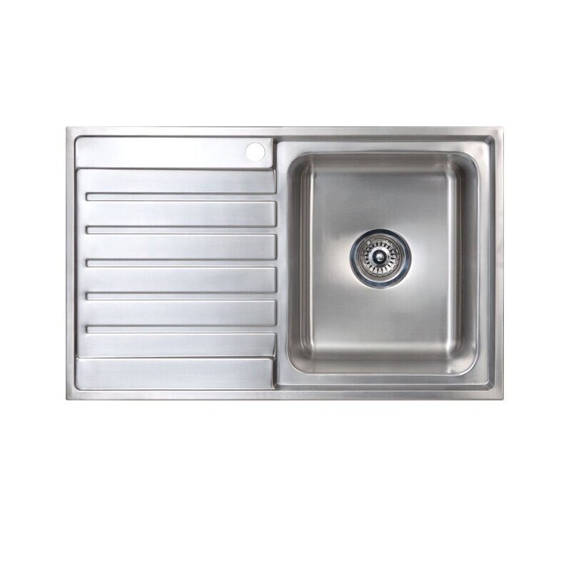Kubic 100 Right Hand Bowl Sink With Drainer and 1 Taphole