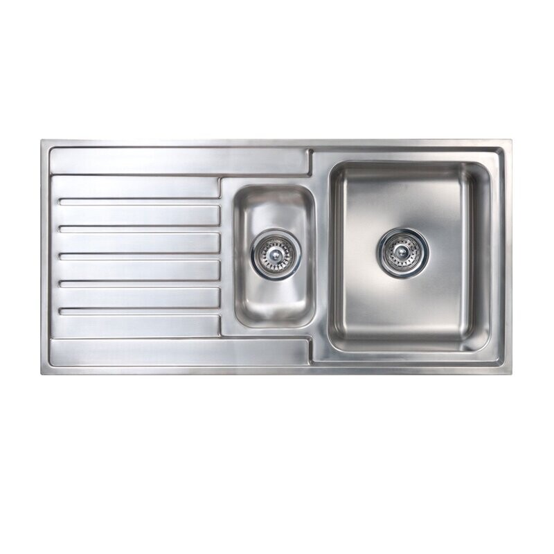 Kubic 150 One and a Half Bowl Sink With Drainer No Tap Hole