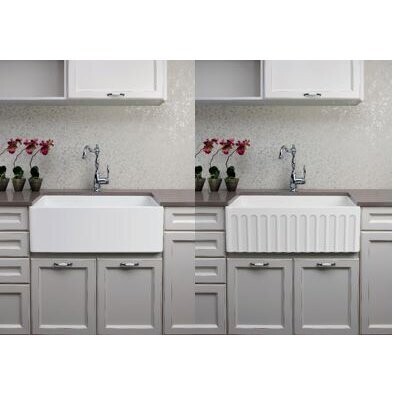 Novi 76 Double Sided Flat/Ribbed Front Butler Sink