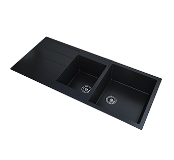 Excellence Quartz One and a Half Bowl Sink With Drainer