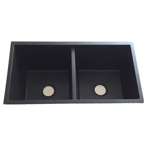Uptown Double Bowl Sink Black