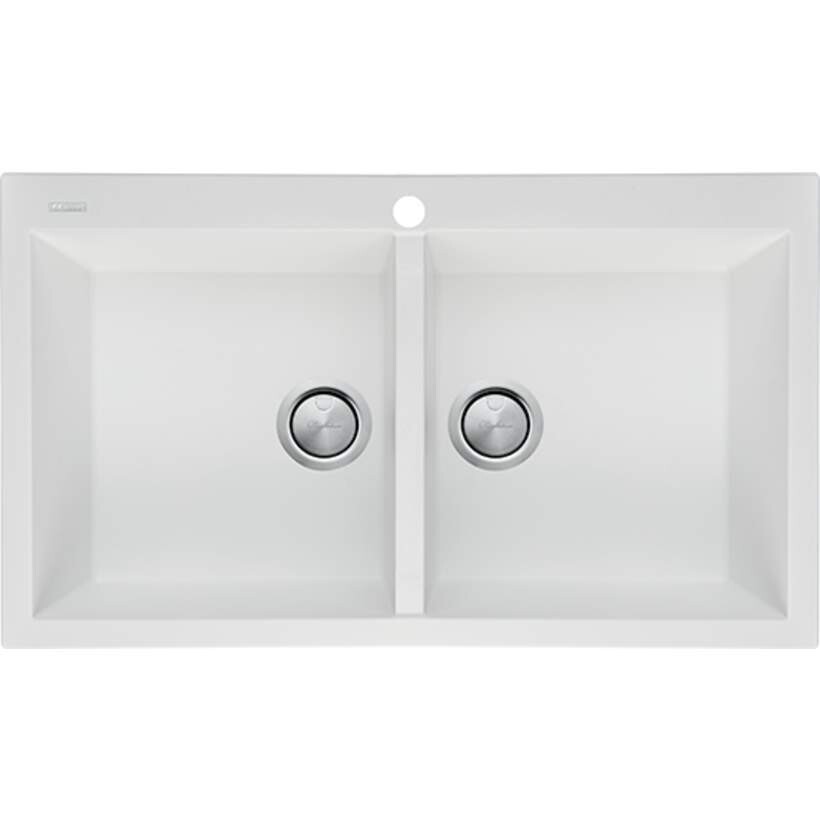 Santorini Double Bowl White Sink