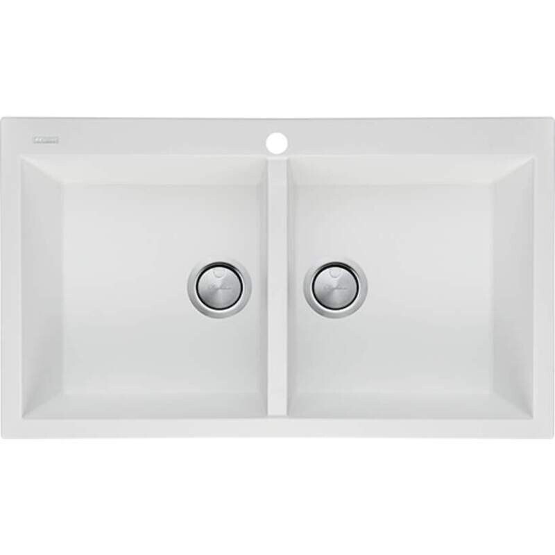 Santorini Double Bowl White Sink