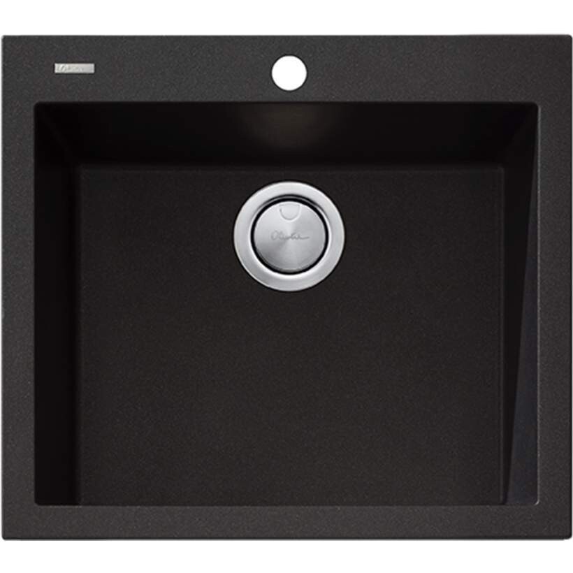 Santorini Large Single Bowl Black Sink