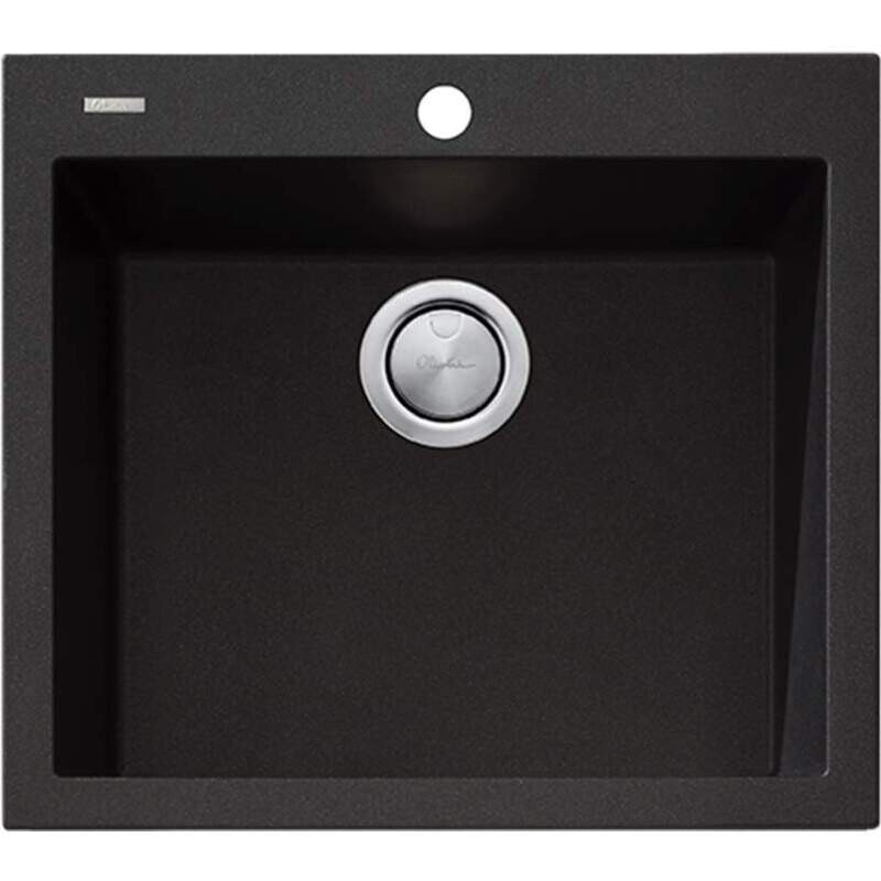 Santorini Large Single Bowl Black Sink