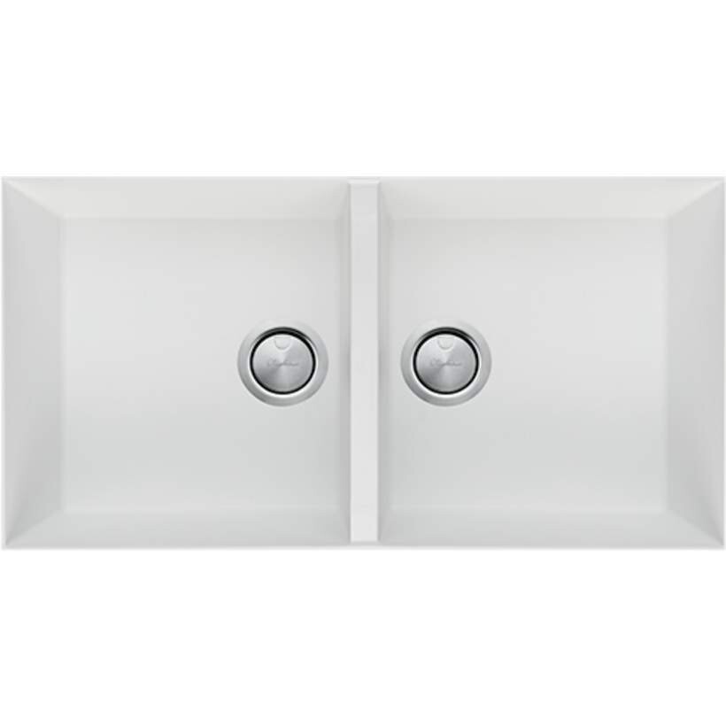 Santorini Double Bowl White Undermount Sink