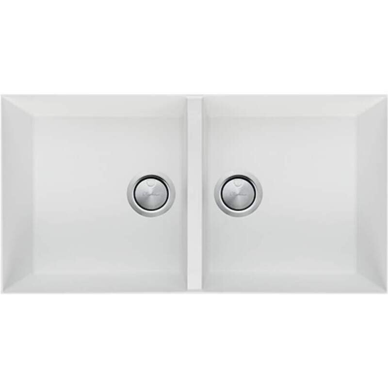 Santorini Double Bowl White Undermount Sink