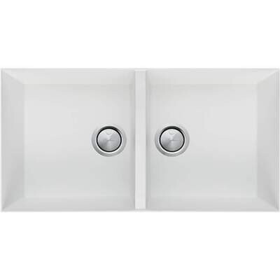 Santorini Double Bowl White Undermount Sink